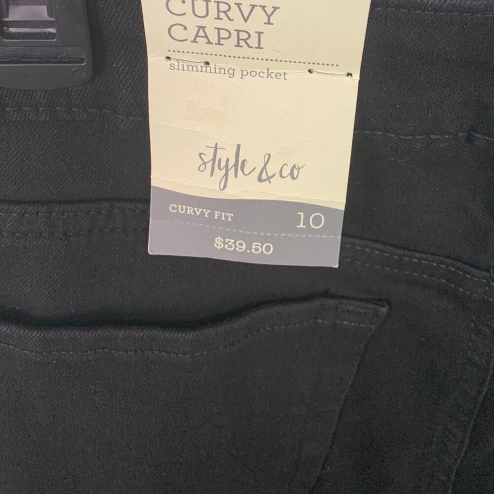 NWT New Style & Co Womens Size 10 Curvy Fit Slimming Pocket Capri Jeans - Picture 6 of 6